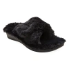 VIONIC WOMEN'S RELAX PLUSH SUPPORTIVE SLIPPER - MEDIUM WIDTH IN BLACK