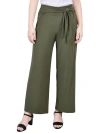 Ny Collection Petite Cropped Pull On Pants With Sash In Multi