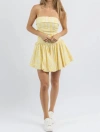 MABLE LOVE STORY MINI DRESS IN YELLOW