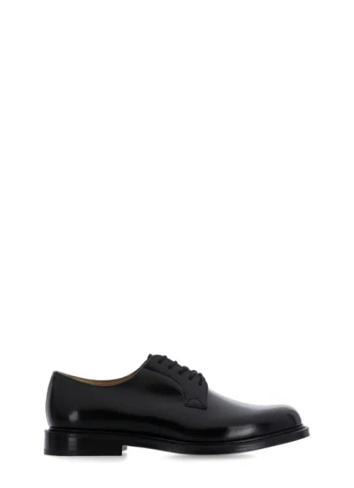 Church's Black Smooth Leather Lace Ups