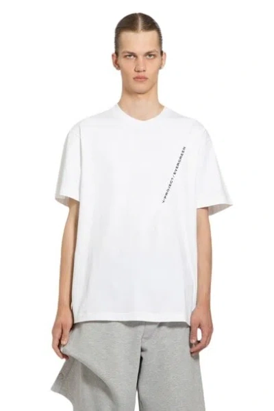 Y/project Pinched Logo T-shirt In White
