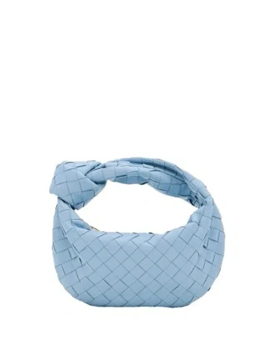 Bottega Veneta Mini Jodie Leather Handbag In Blue