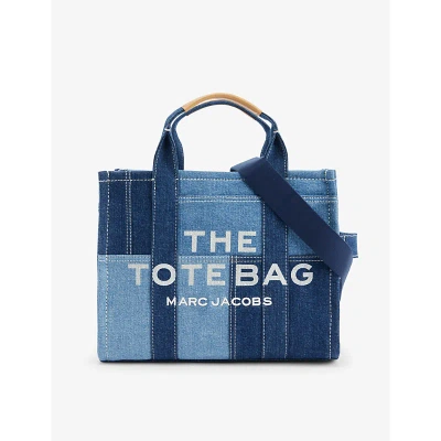 Marc Jacobs The Medium Tote Denim Bag In Blue Denim