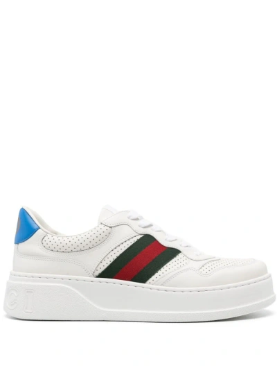 Gucci Sneakers With Web In Bianco