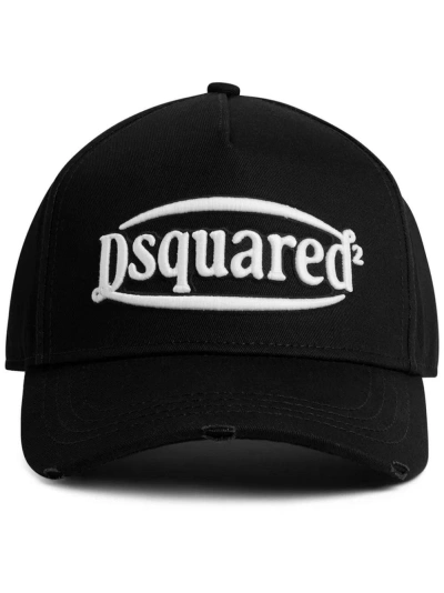 Dsquared2 Logo-embroidered Baseball Hat In Black