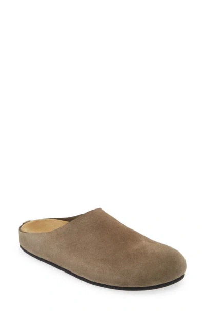 The Row Hugo Suede Mules In Light Brown