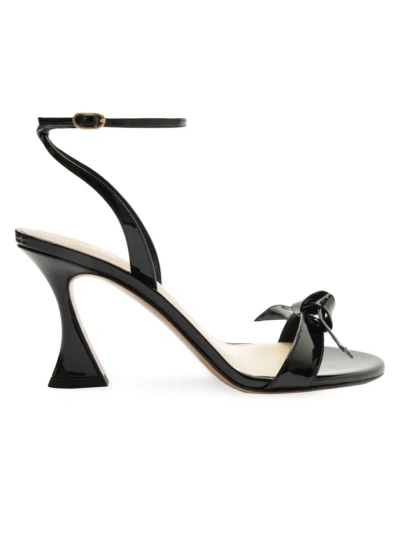 Alexandre Birman Women's Clarita Bell-heel Leather Sandals In Black