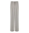 Elisabetta Franchi Pearl Grey Wide Leg Trousers In Gray