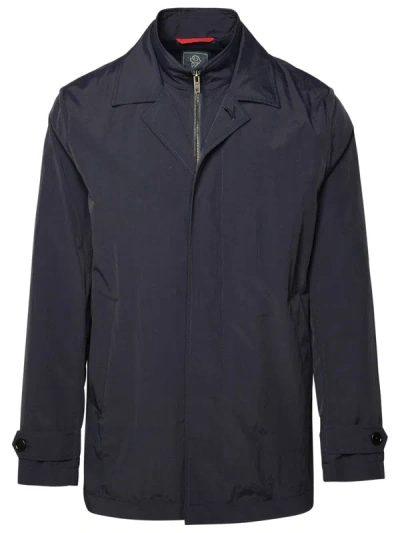 Fay Morning Stretch Coat In Blue