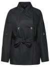 Fay Women's Mini Short Trench Coat In Black