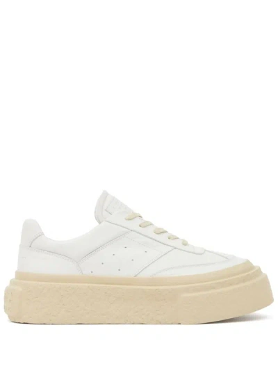 Mm6 Maison Margiela Chunky Gambetta Leather Sneakers In White