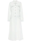 Mm6 Maison Margiela Lightweight Long Denim Coat In Blue