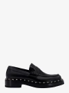 Valentino Leather Penny Loafers In Black