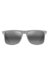Maui Jim Makamae 619-14 Flattop Polarized Sunglasses In Grey