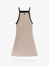 Courrèges Buckle Contrast Dress In Beige