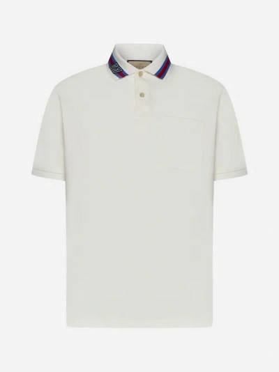 Gucci Polo Shirt In Milk/mix