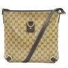 GUCCI GUCCI BROWN CANVAS SHOULDER BAG (PRE-OWNED)