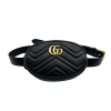 GUCCI GUCCI MARMONT BLACK LEATHER SHOULDER BAG (PRE-OWNED)