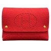 HERMES HERMÈS EVELYNE RED SYNTHETIC CLUTCH BAG (PRE-OWNED)