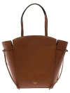 MULBERRY 'CLOVELLY' BROWN SHOULDER BAG WITH LAMINATED LOGO IN SMOOTH LEATHER WOMAN