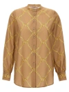 Twinset Print Shirt Shirt And Blouse Beige In Beige