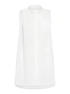 Sacai Cotton Poplin Shirt Dress In White