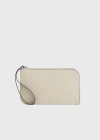 Totême Leather Wristlet Pouch Fawn In Fawn