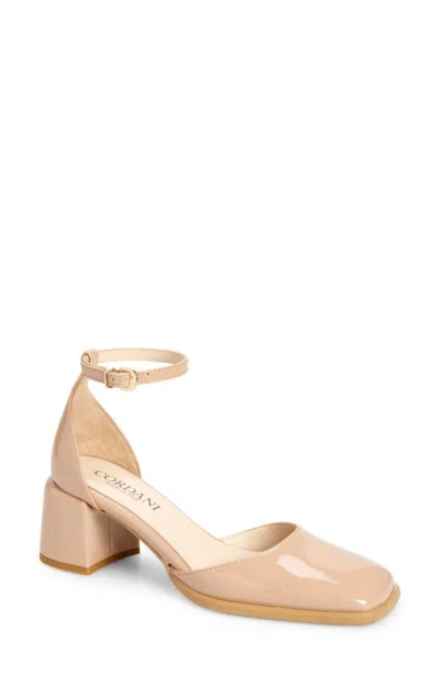 Cordani Nida Square Toe Pump In Nude Patent