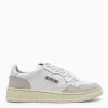 Autry Low Sneaker With Perforated Detailing And Contrast Panel In White