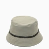 BRUNELLO CUCINELLI BRUNELLO CUCINELLI OLIVE GREEN COTTON AND LINEN BUCKET HAT