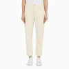 BRUNELLO CUCINELLI BRUNELLO CUCINELLI REGULAR ÉCRU TROUSERS