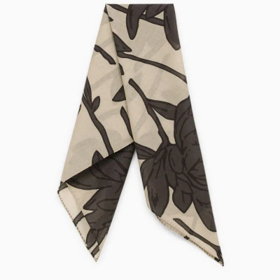 BRUNELLO CUCINELLI BRUNELLO CUCINELLI SCARF WITH FLORAL PATTERN