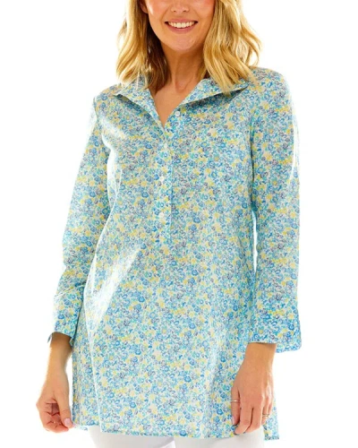 Sara Campbell Daniella Cotton Tunic In Blue