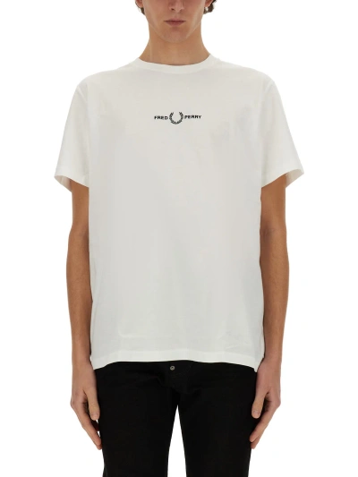 Fred Perry Embroidered Logo T-shirt In White