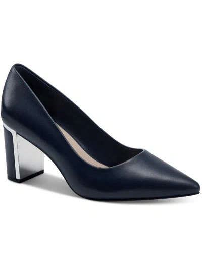 Alfani Women's Step N' Flex Jensonn Block-heel Pumps, Created For Macy's In Black Leather