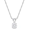 Mimi & Max 1/2ct Tdw Lab-grown Diamond Solitaire Pendant With Chain In 14k White Gold In White