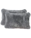 Lifestyle Brands Set Of 2 New Zealand Sheepskin Pillows