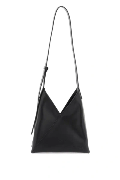 Mm6 Maison Margiela Japanese Leather Tote Bag In Black