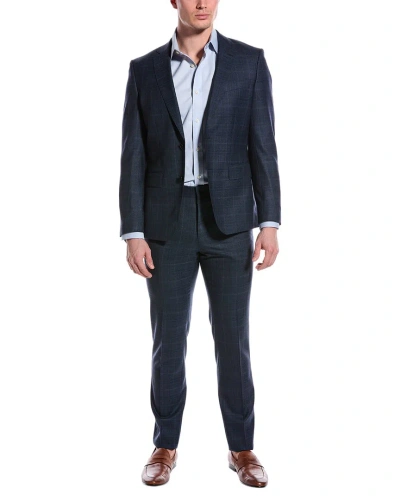 Hugo Boss Huge/genius Wool Twill Slim Fit Suit In Blue