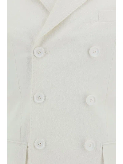Dolce & Gabbana Blazer Jacket In Bianco Ottico
