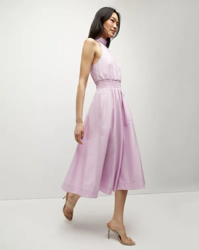 Veronica Beard Kinny High-neck A-line Midi Dress In Barely Orchid | ModeSens