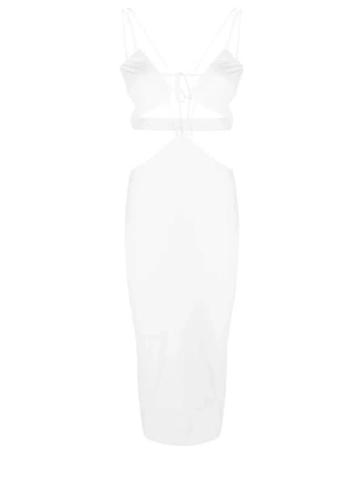 Amazuìn Klea Cut-out Midi Dress In White