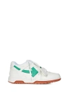 Off-white Out Of Office Leather Sneakers In Bianco
