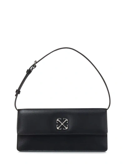 Off-white Jitney 1.0 Leather Shoulder Bag In Black