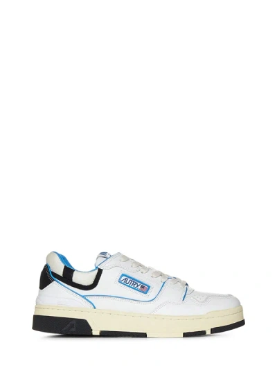 Autry Clc Leather Sneakers In Bianco