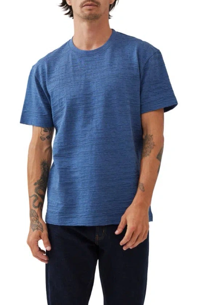 Rodd & Gunn Men's Leith Valley Textured Cotton T-shirt In Ocean