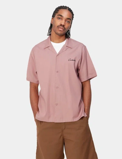 Carhartt -wip Short Sleeve Delray Shirt In Pink