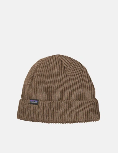 Patagonia Fishermans Rolled Beanie Hat In Brown