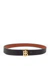 BURBERRY BURBERRY BLACK AND TAN LEATHER BELT