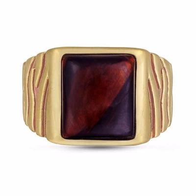 Gucci Chatoyant Red Tiger Eye Stone Ring